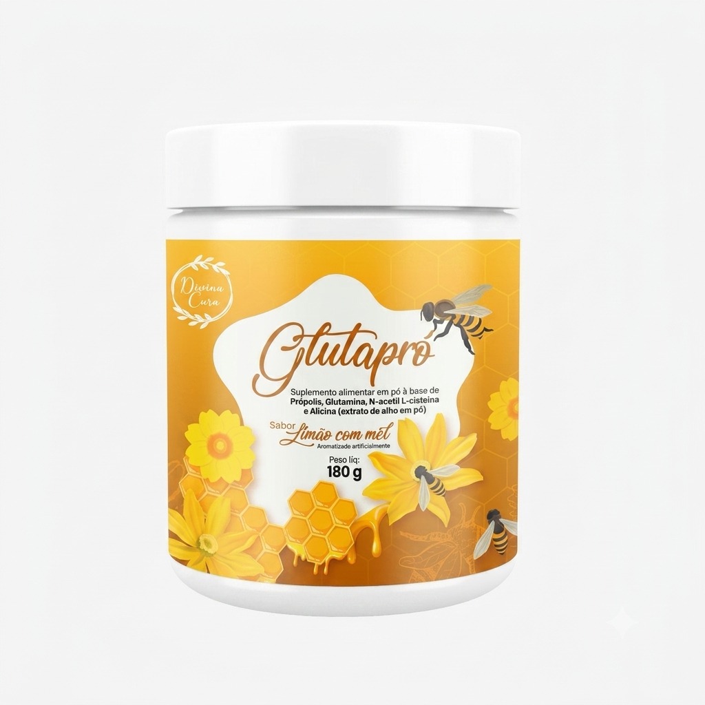 Suplemento Alimentar Glutapro Limão com Mel 180g